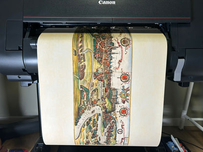 Art Mural Vintage de Cracovie – Gravure « Cracovia Metropolis » de 1618 à Imprimer