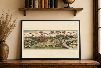 Art Mural Vintage de Cracovie – Gravure « Cracovia Metropolis » de 1618 à Imprimer