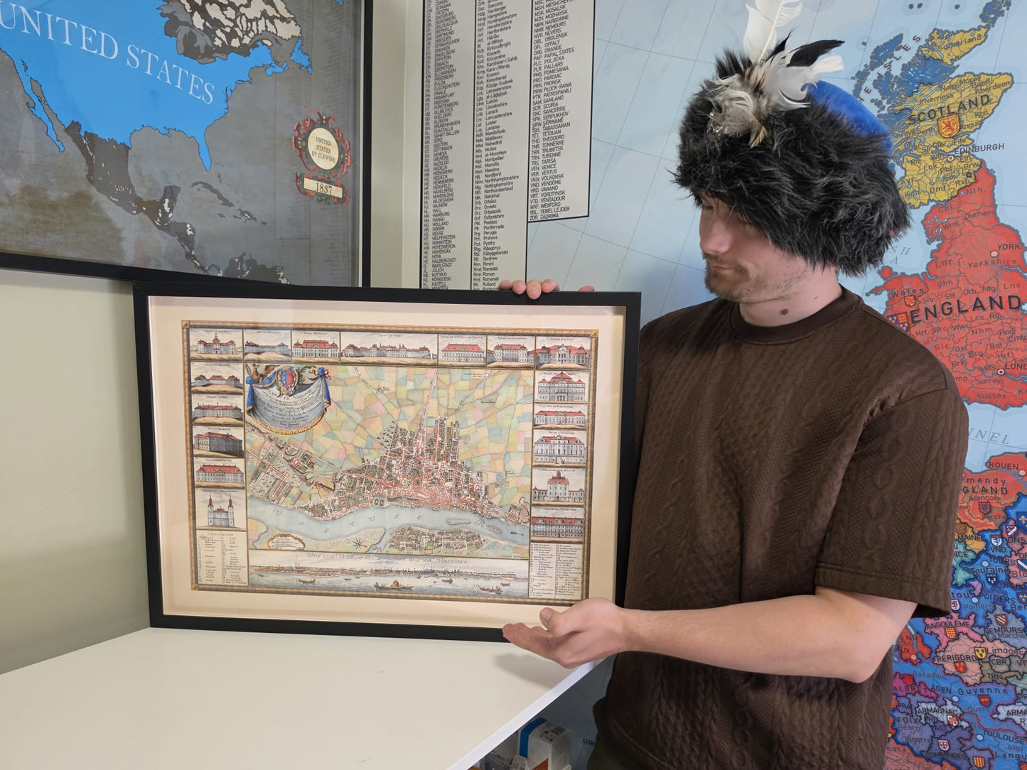 Varsovia 1772 - Mapa histórico de la capital polaca con palacios principales