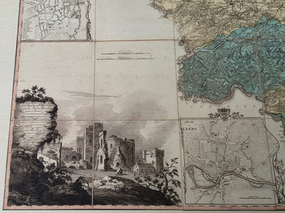 Poster Carte du Comté du Yorkshire (1772) - Carte Historique d'Angleterre par Thomas Jefferys