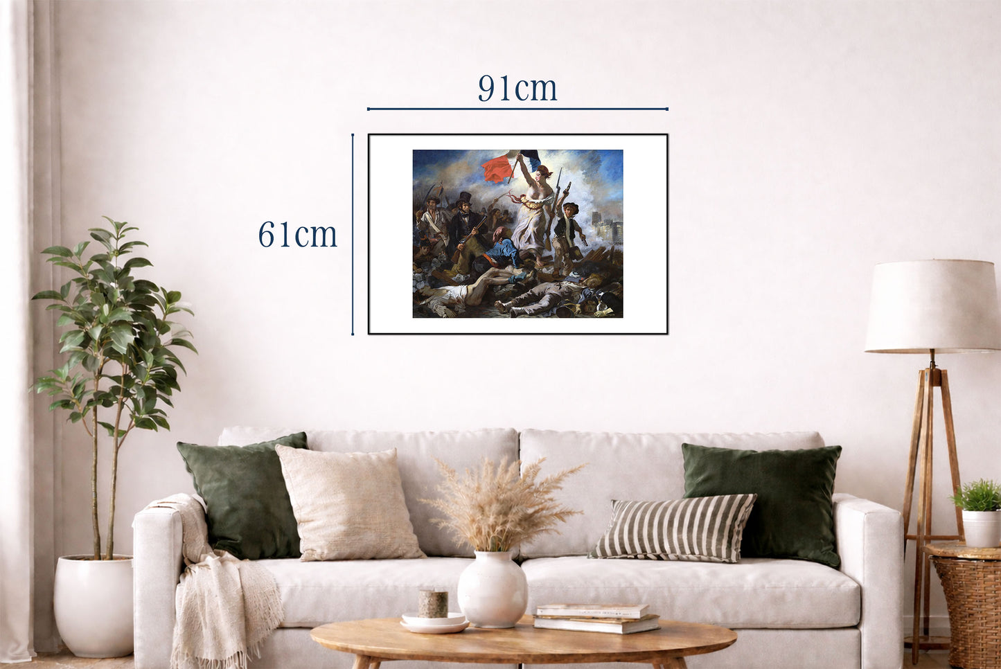 Poster La Liberté guidant le peuple - Eugène Delacroix Décoration Murale Vintage
