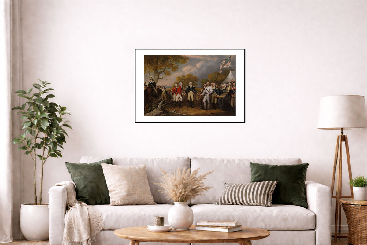 The Surrender of General Burgoyne 1821 - John Trumbull - American Revolution Historical Painting Poster