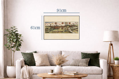 Poster carte de jeu d'histoire anglaise 1847 - Tableau éducatif illustré avec scènes historiques