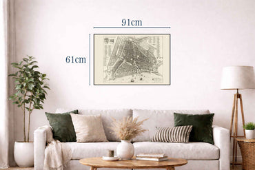 1652 Rotterdam Map Poster - Detailed Bird’s-Eye City Plan with Streets and Waterways - Strategy Maps