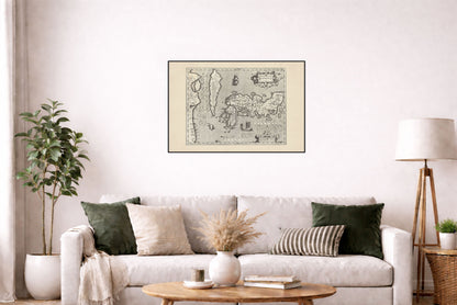 Japon & Corée 1607 - Iaponia - Mercator & Hondius - Affiche Carte Historique
