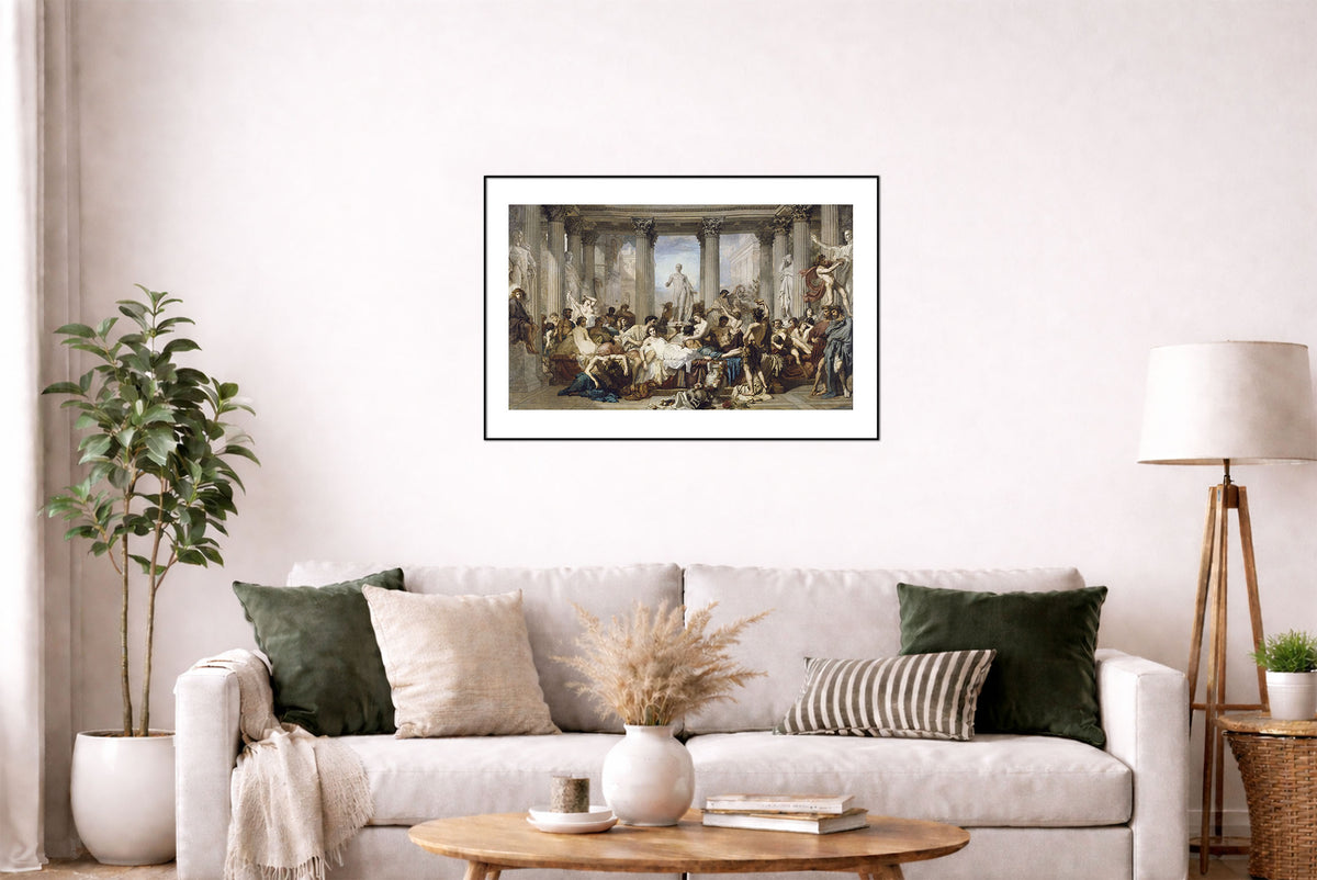 Les Romains de la Décadence 1847 - Thomas Couture - Rome Antique - Affiche Peinture Historique
