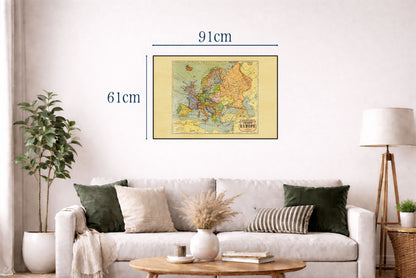 1925 Europe - Historical Wall Map of the Interwar Period