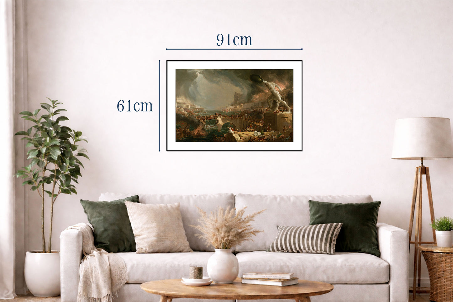 Poster The Course of Empire: Destruction - Thomas Cole Décoration Murale Vintage Romantique