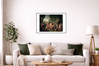 Léonidas aux Thermopyles 1814 - Jacques-Louis David - Les 300 Spartiates - Affiche Peinture Historique