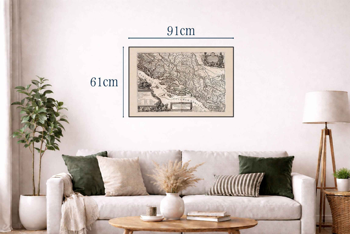 Dalmatia Coast Map Poster (1689) – Vintage Adriatic Sea Wall Art