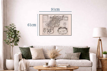 Valletta Map Poster - Città Nova Malta Panoramic City Plan with Fortifications and Harbour - Strategy Maps