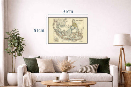 1856 East Indies Cartography Print - Vintage Map with Colonial Boundaries and Regional Detail - Strategy Maps