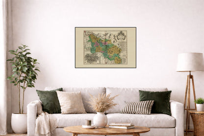 Silesia War Map Poster - First Silesian War, 1741 | Georges-Louis Le Rouge