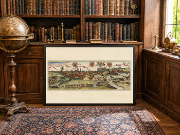 Art Mural Vintage de Cracovie – Gravure « Cracovia Metropolis » de 1618 à Imprimer