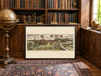 Art Mural Vintage de Cracovie – Gravure « Cracovia Metropolis » de 1618 à Imprimer