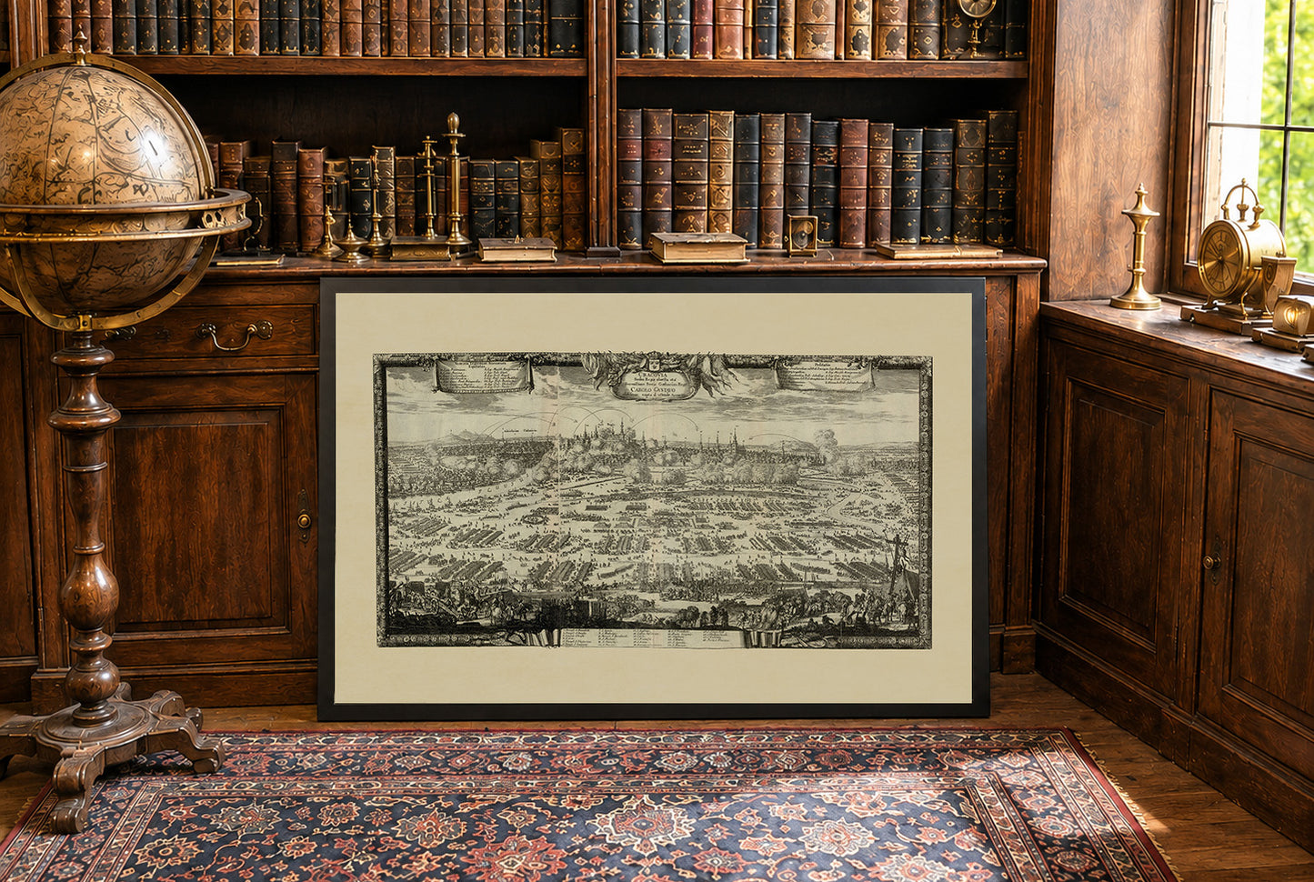 Poster Siège de Cracovie (1655) - Panorama Historique du Déluge Suédois par Erik Dahlbergh