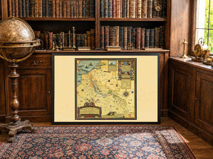 Great War Battle Lines Map Poster (1918) - Vintage World War I Military Wall Art