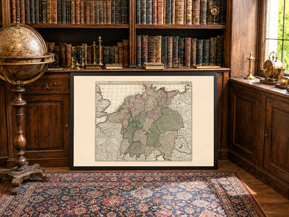 Saint Empire romain germanique 1740 – Carte historique de l'Europe centrale