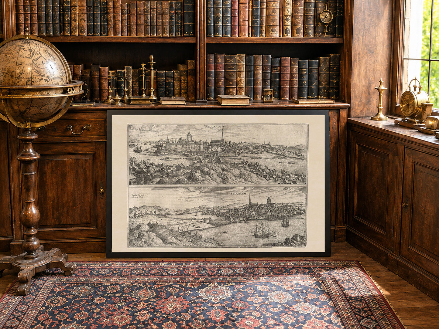 Carte de Stockholm de 1588 - Impression « Civitates Orbis Terrarum » par Georg Braun & Franz Hogenberg